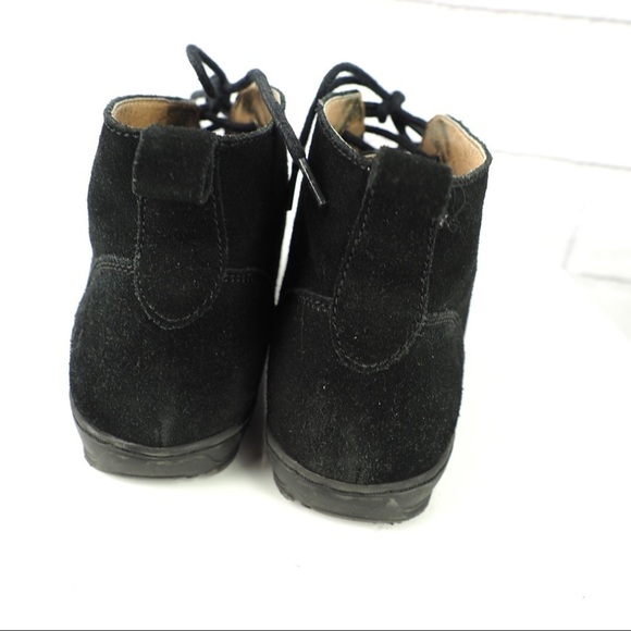 Lands End 7 black suede lace-up booties - Picture 6 of 10